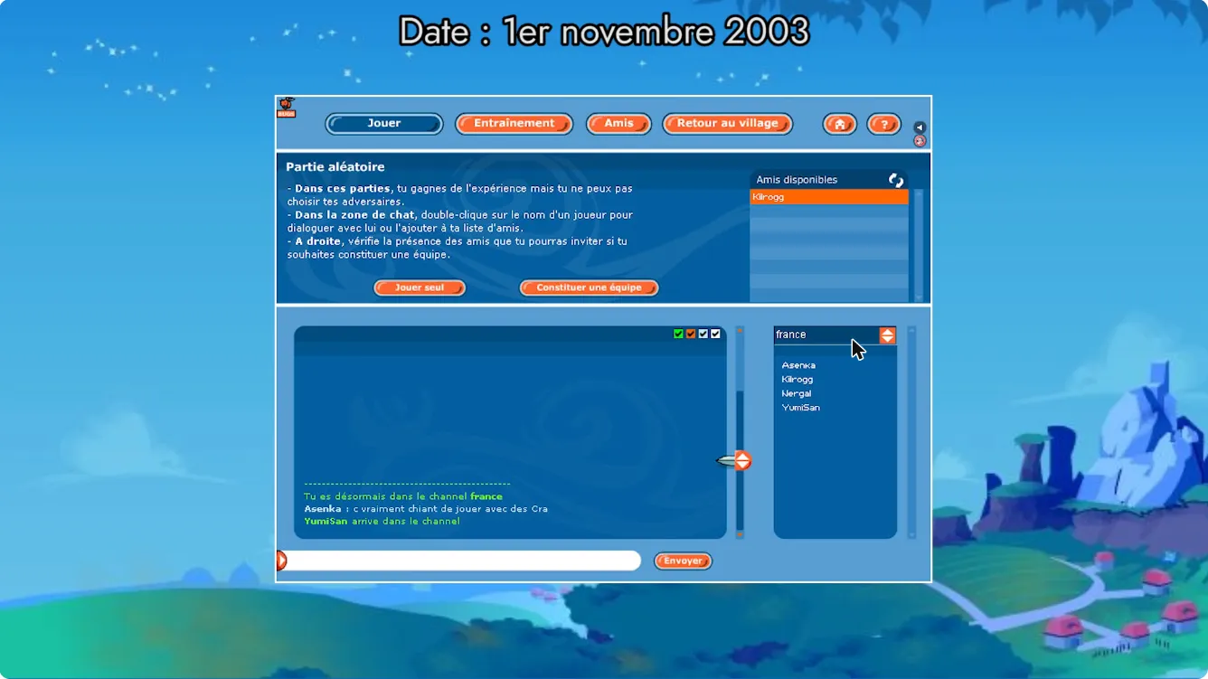 Console Multi — écran "Partie aléatoire"